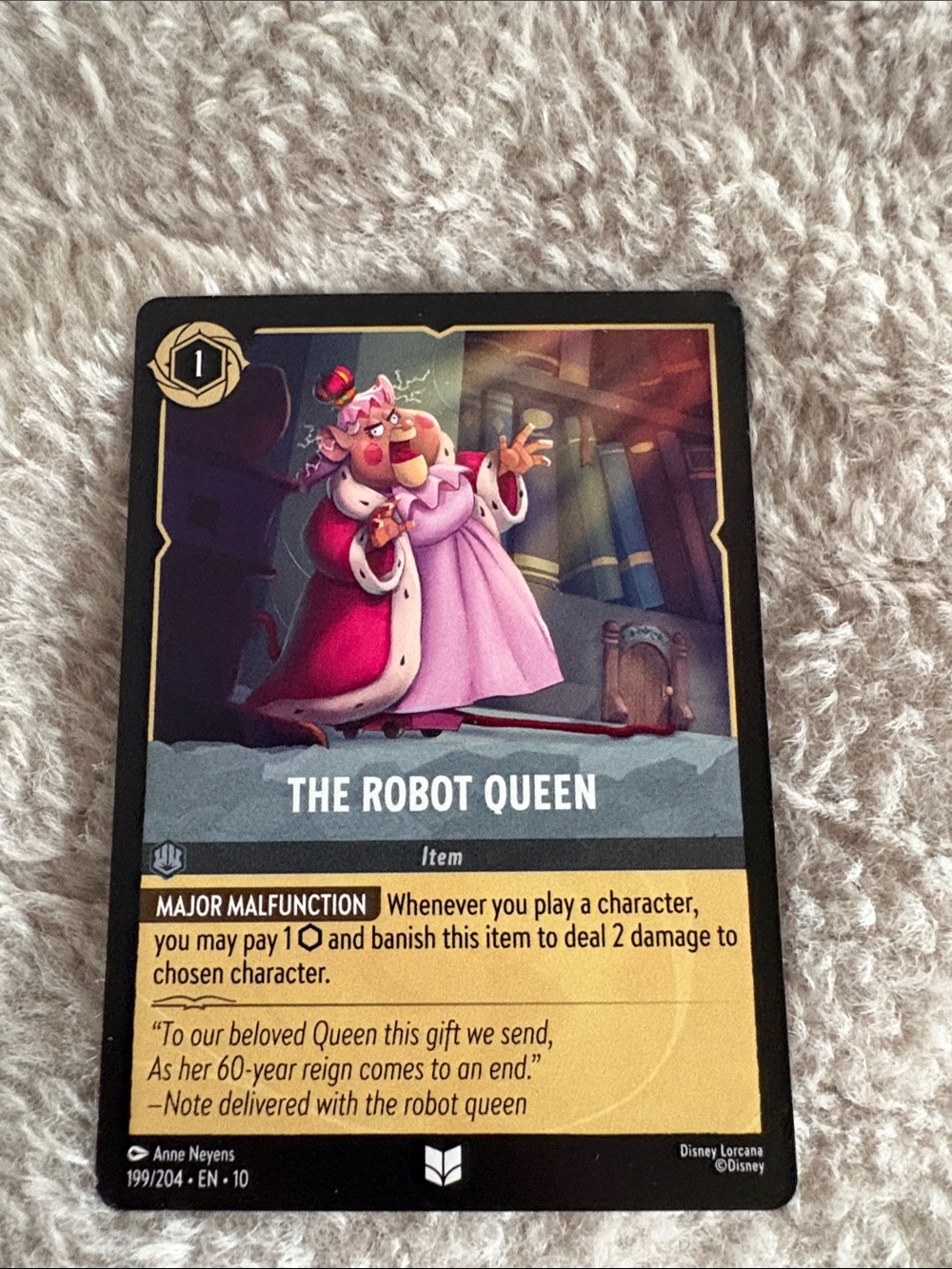 Disney Lorcana The Robot Queen 199/204 Whispers from the Well